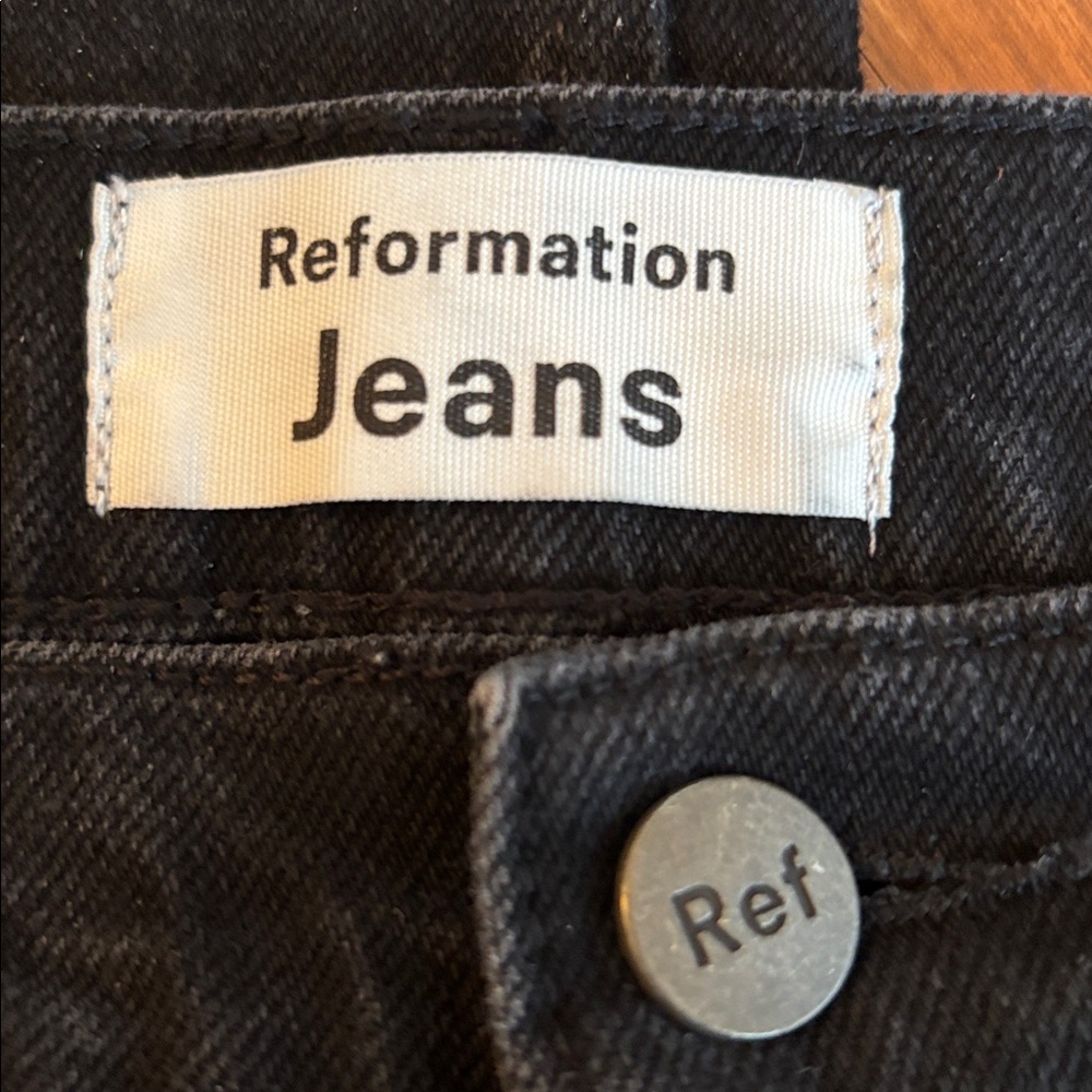 Reformation Black Hi Rise Jeans - Picture 3 of 6
